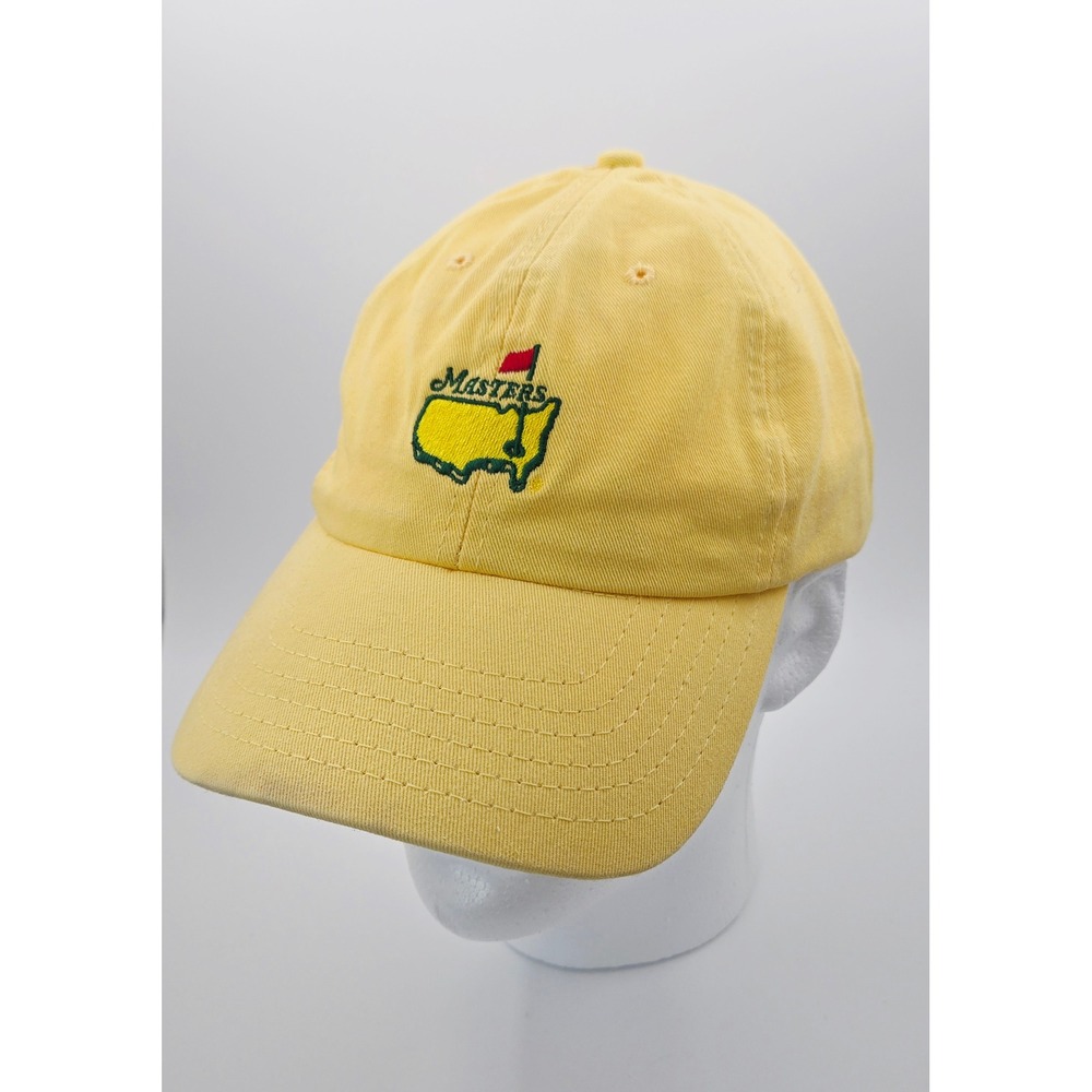 Masters Tournament Golf Hat Yellow Adjustable Strapback Dad Cap Augusta National